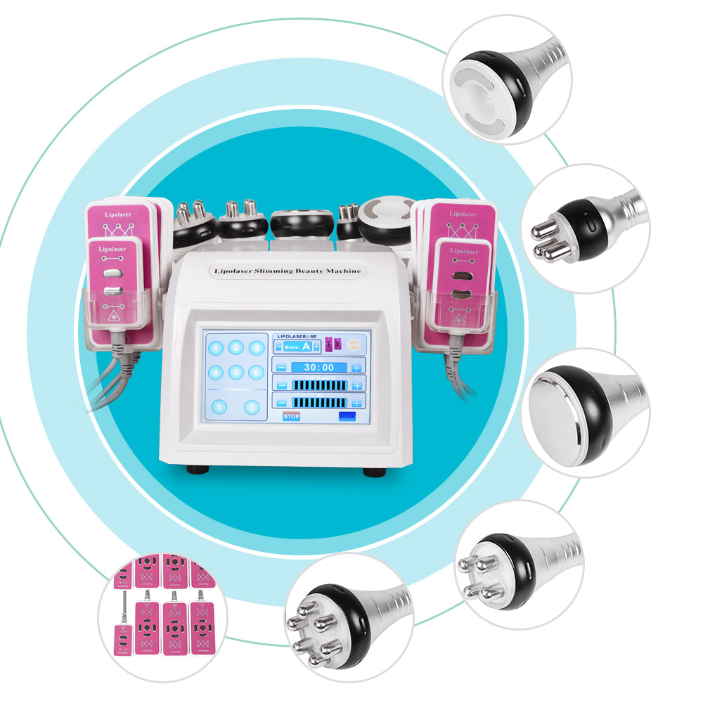 Hot Sale 6 In 1 Vacuum Laser Cavitation RF Radio Frequency Body Facial SPA Shaper 40K Slimming Machine Body-shaping equipment