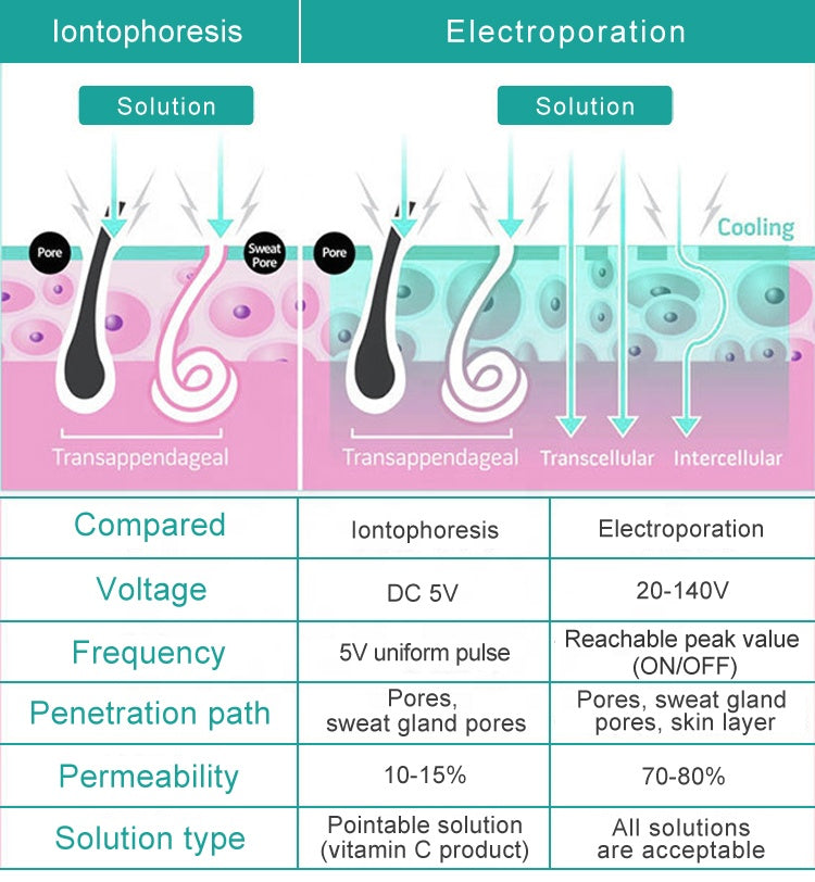 High Frequency Facial RF No Needle Electroporation Micocurrent Face Lift Skin Care Skin Cooling Machine