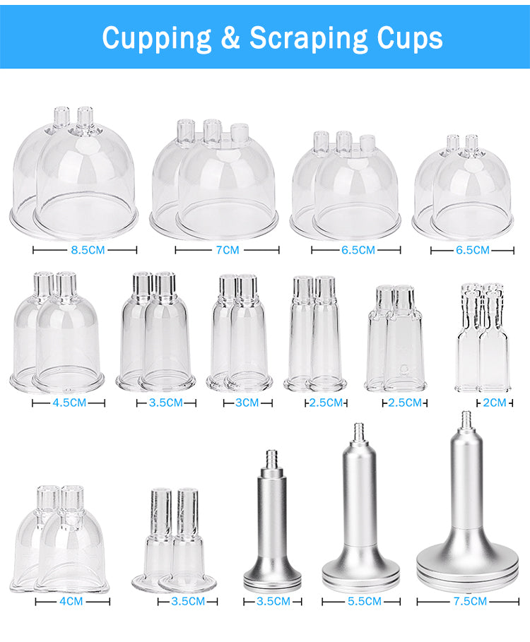 30 suction cups buttock Lift vacuum therapy massager pump nipple sucking butt breast enlargement machine