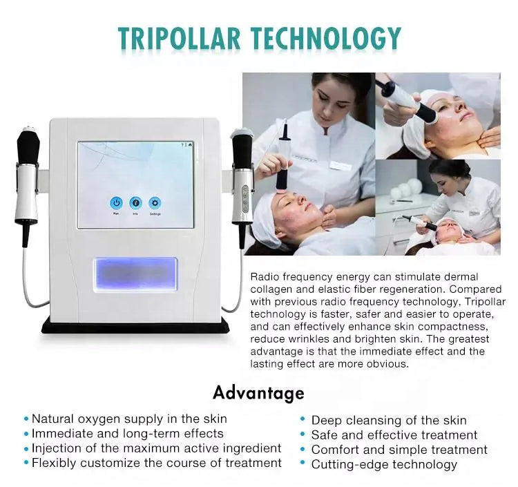 3 In 1 Exfoliate Oxygen Jet Skin Care CO2 Bubble Facial Machine RF Skin Tightening Machine