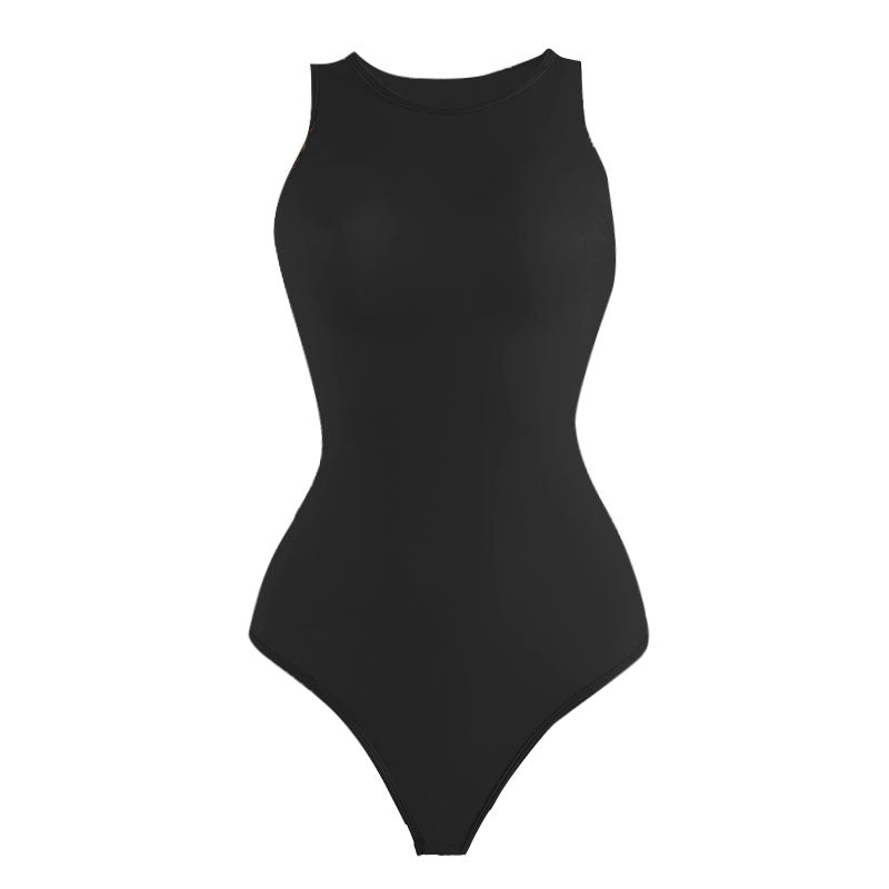 Custom Private Label Fajas Colombianas Bodysuit High Waist Tummy Control Black Shapewear