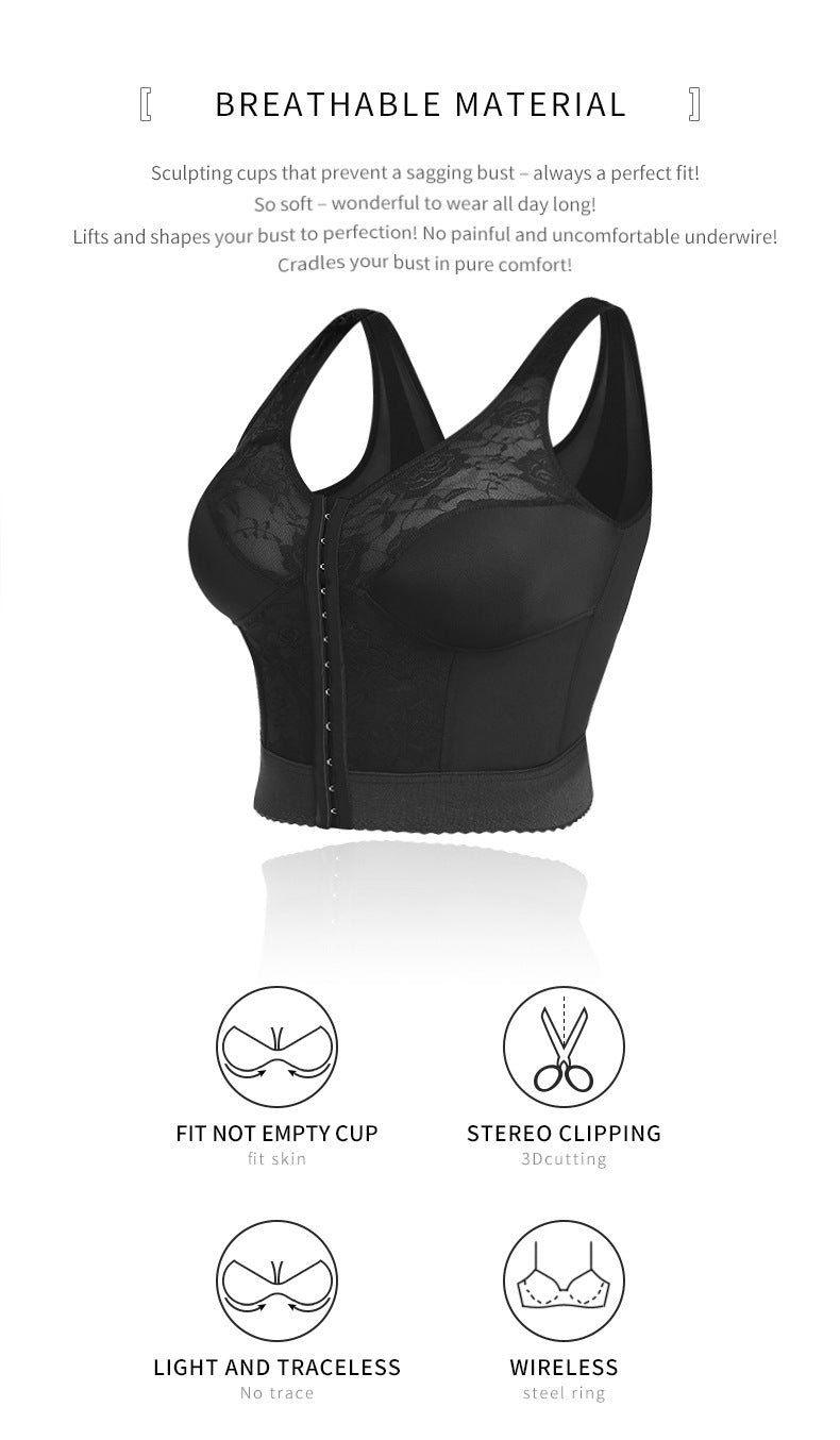 Women's Cortland Intimates Back Support Wireless Longline Posture plus size bra