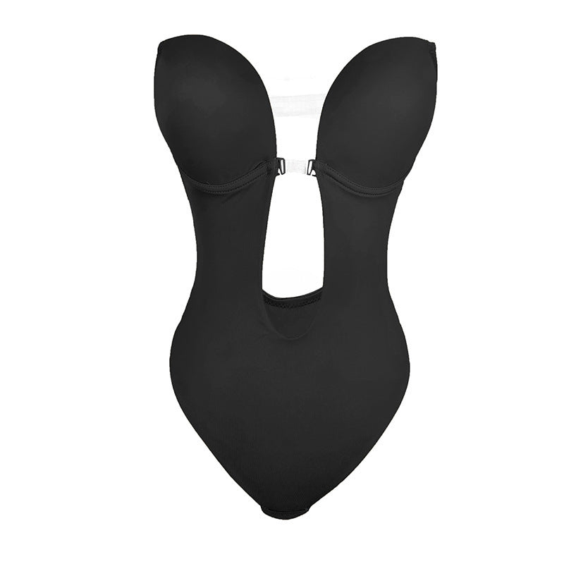 Plunge Underdress Shapewear Dress Bodysuit Underwear Women Body Shaper Slips Backless Bra