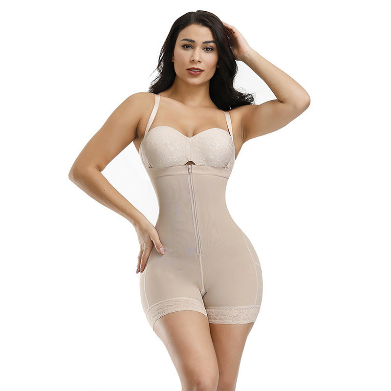 Custom Made Oversize Lace Zipper Shapewear Bodysuit