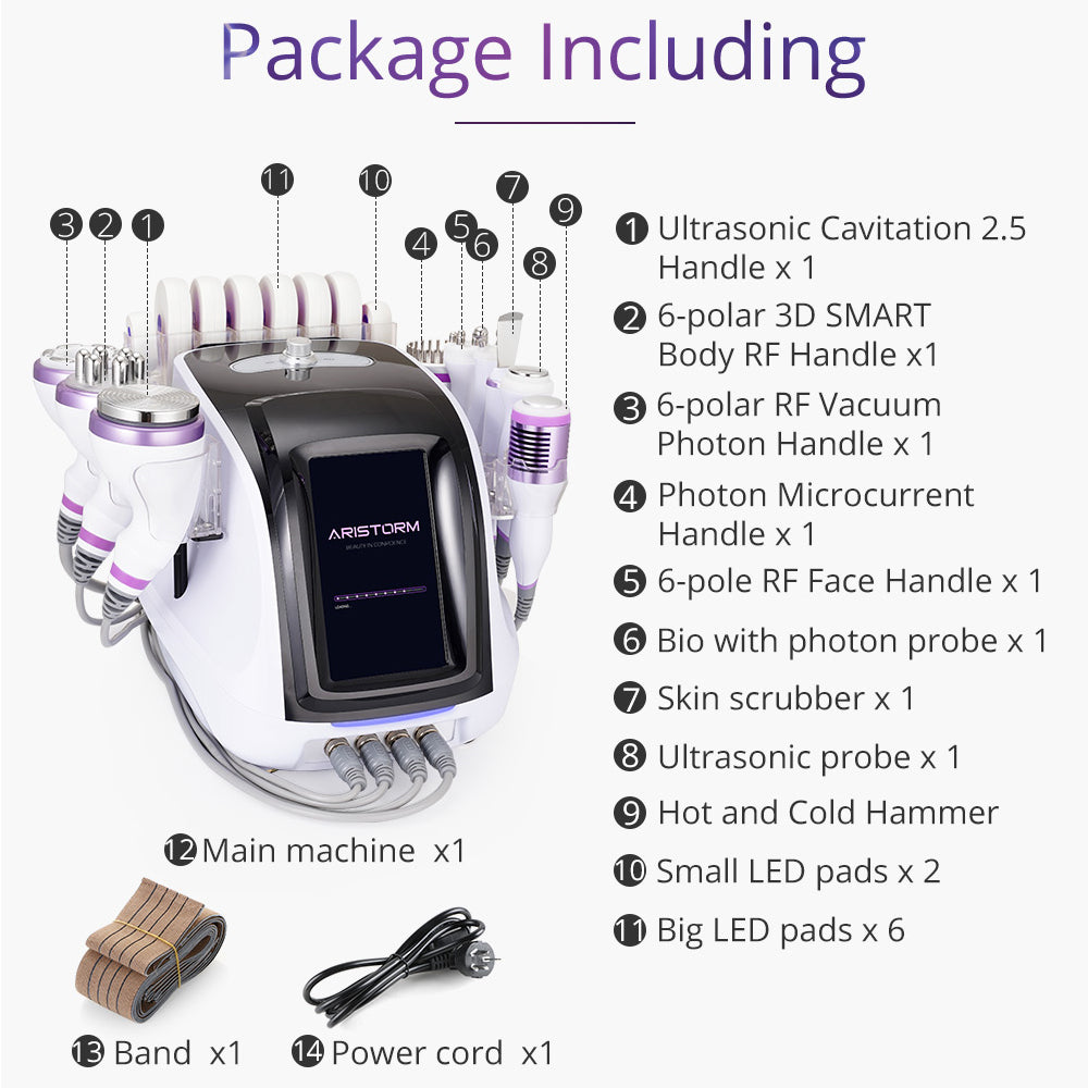 10 In 1 40K Ultrasonic Cavitation RF Vacuum Body Slimming Skin Lifting Machine