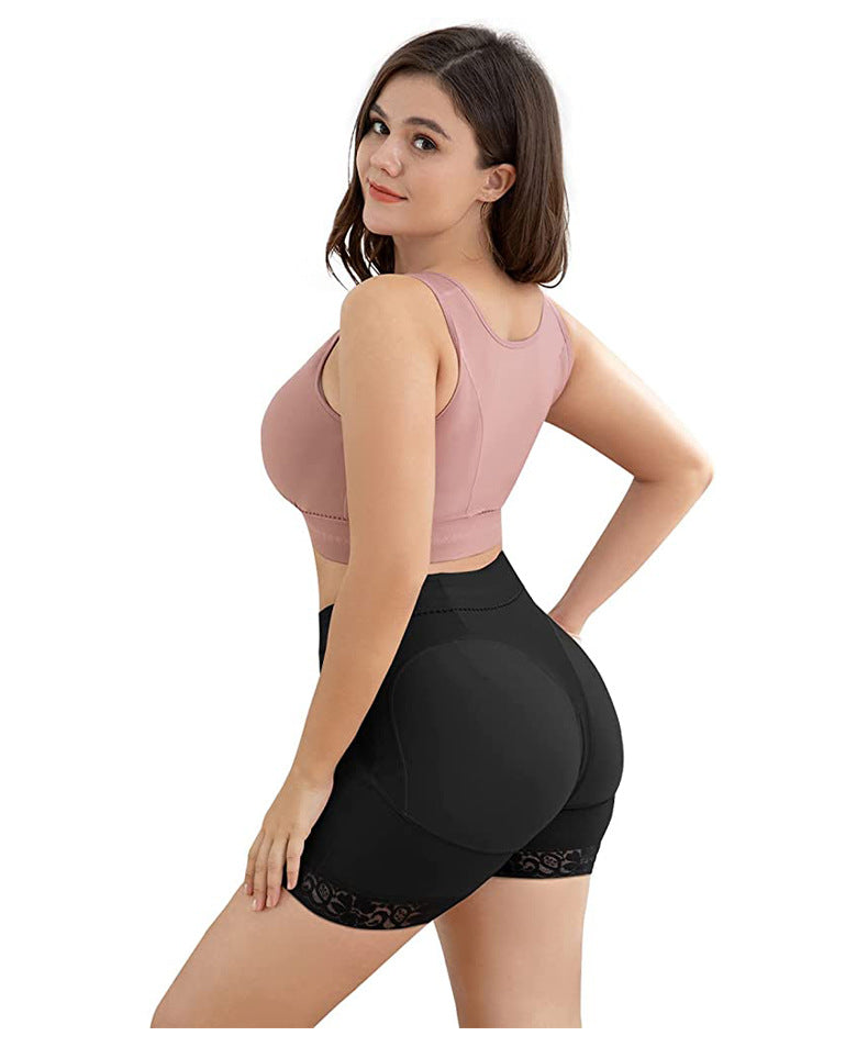 Body Shaper Mid Waist Abdominal Pants Butt Lifting Panties Zipper Belt Hook Buckle Lace Corset