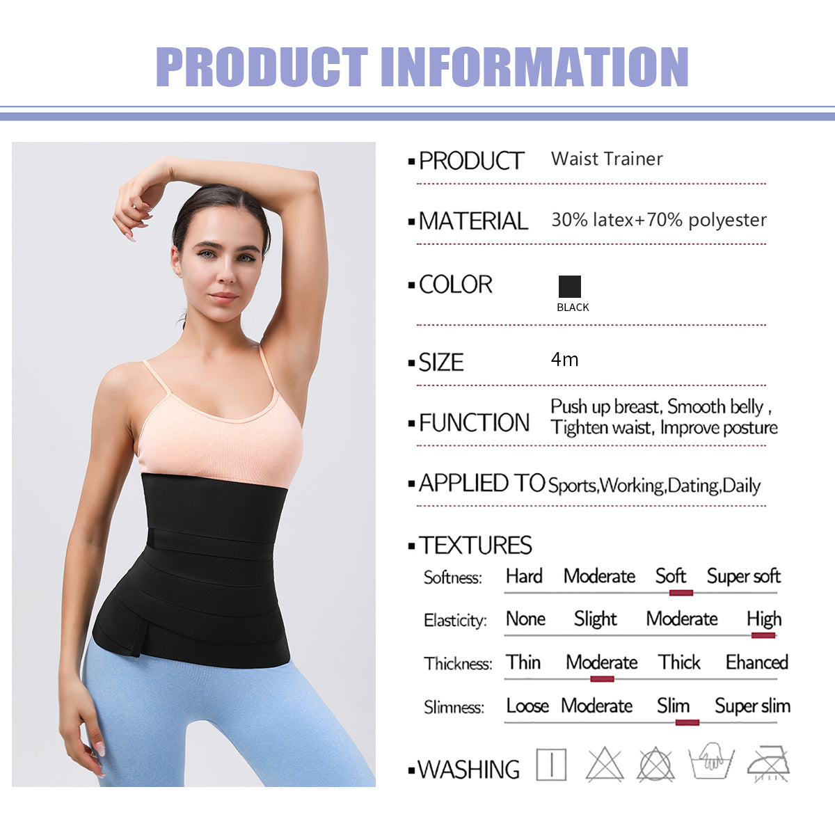 Logo print Body Shaper Shapewear waist wrap Slimming Belts Waist Trainer