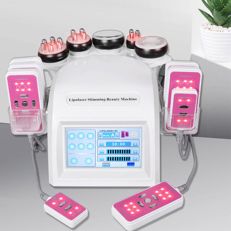 Hot Sale 6 In 1 Vacuum Laser Cavitation RF Radio Frequency Body Facial SPA Shaper 40K Slimming Machine Body-shaping equipment