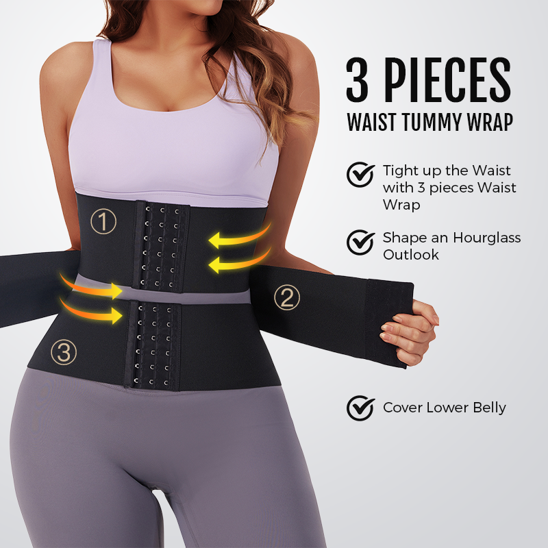 Ladies Sports Slimming Abdominal Waistband Shaper Tummy Wrap Waist Trainer