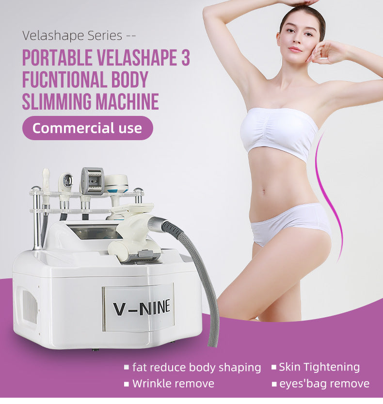 V-NINE vela body shape 5 in 1 vacuum cavitation system roller massage butts lifting machine